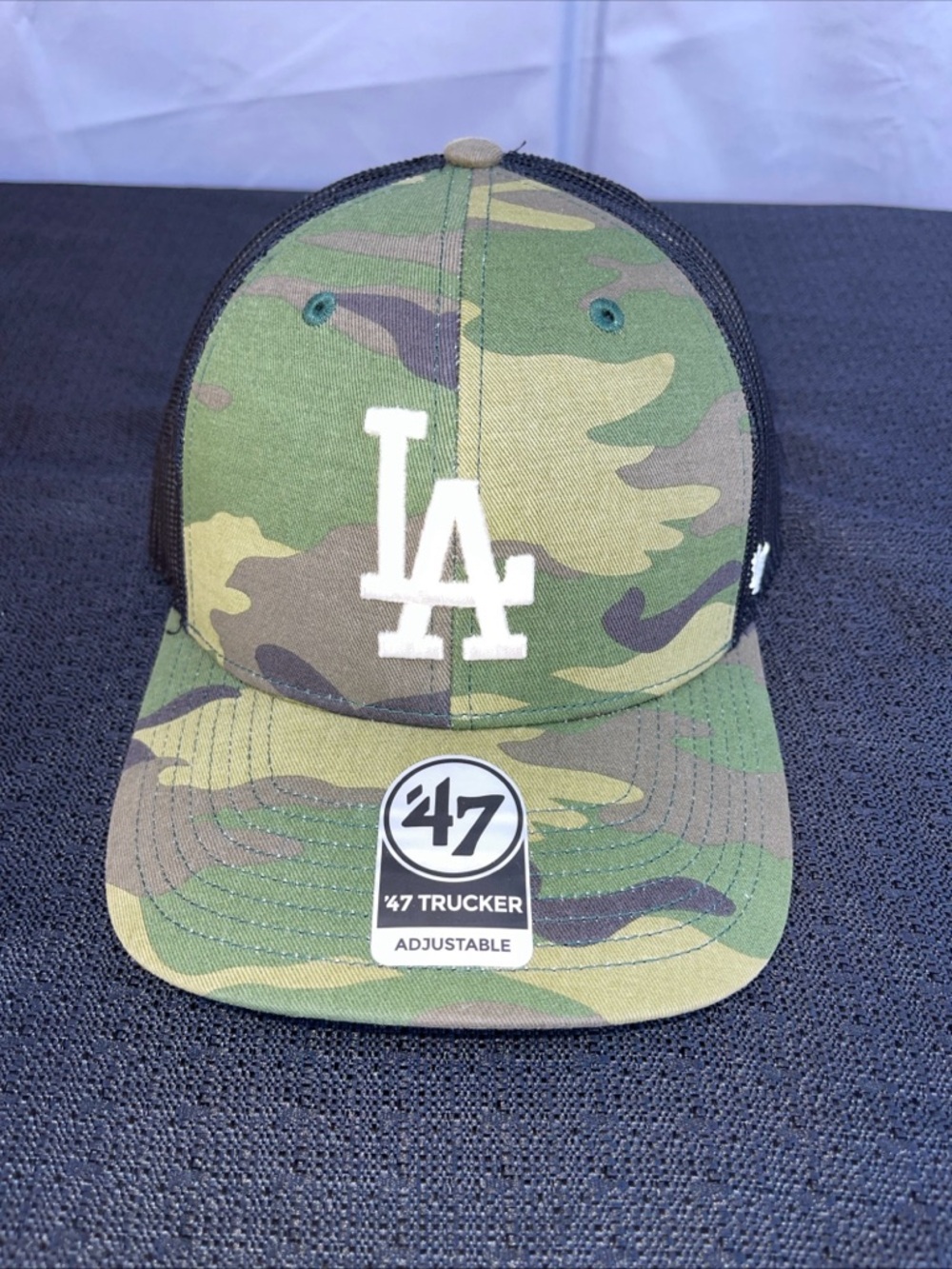 '47 LA Dodgers Camo Trucker Hat - Green & Black